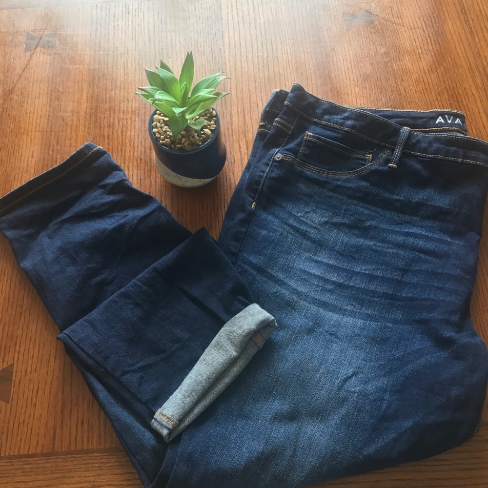 Ava & Viv Cropped Ankle Denim Capris